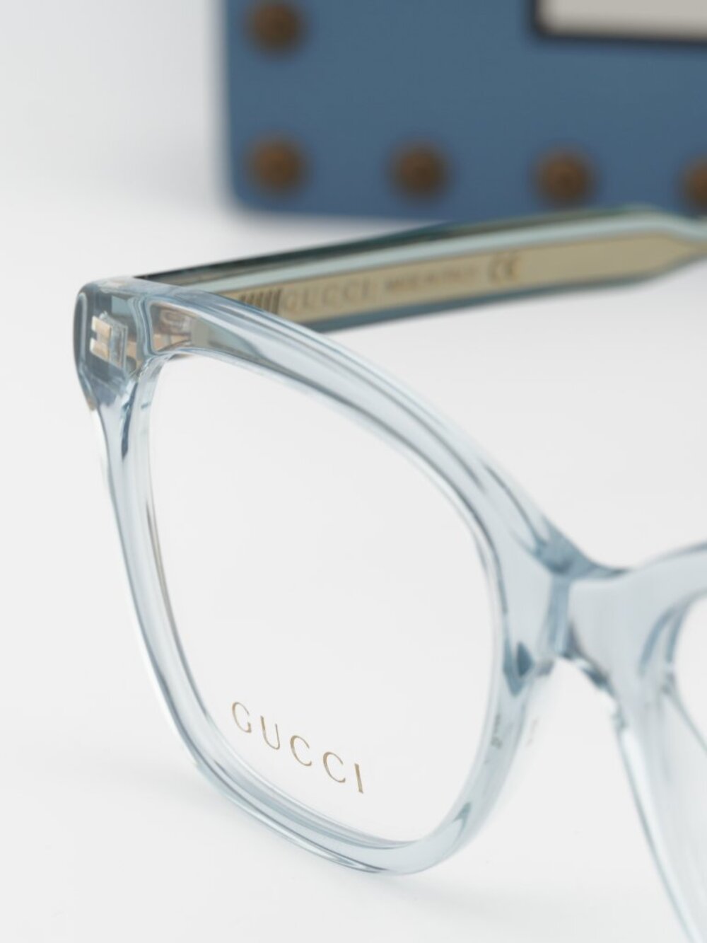 Gucci GG0566O 003 Square Eyeglasses - Blue 52mm - Picture 3 of 11
